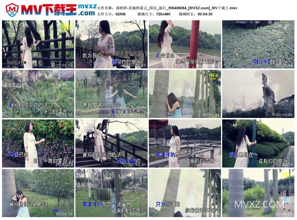 郑婷婷-美丽的谎言_国语_流行_MB408084
